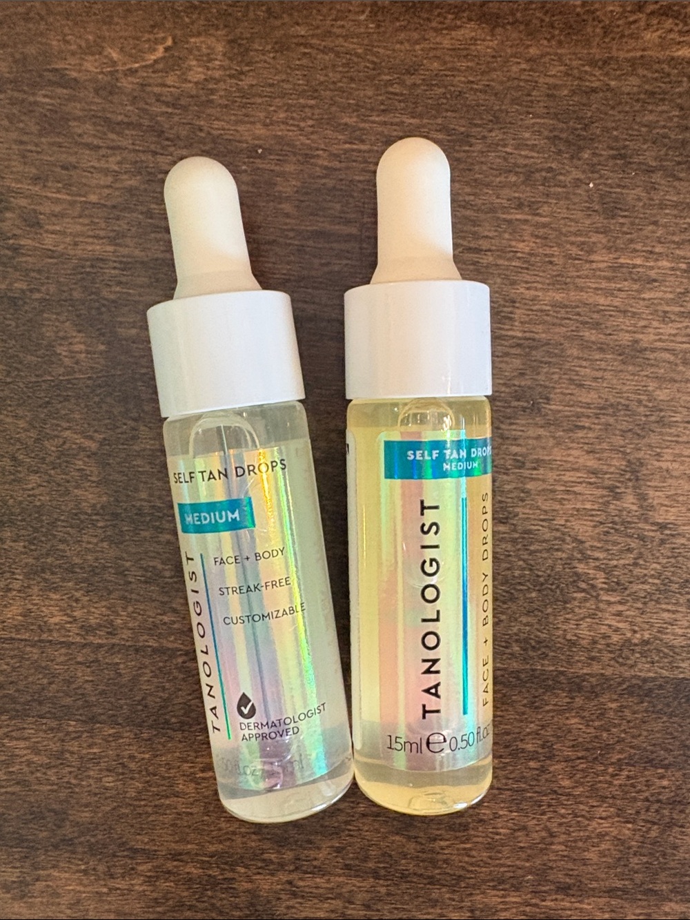 (2) Tanologist Self Tan Drops Medium Face & Body w/ Dropper 15ml size - NEW